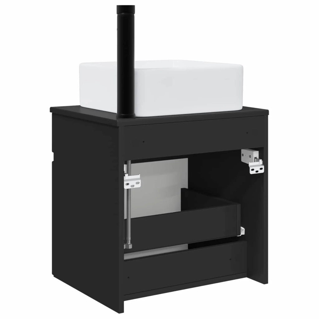 Mobile lavabo da parete Nero 49 x 41 x 63 cm