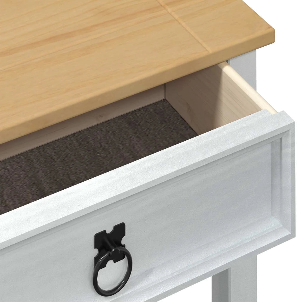 Tavolo Consolle Bianco 55 x 35 x 73 cm Pino massello 42024942