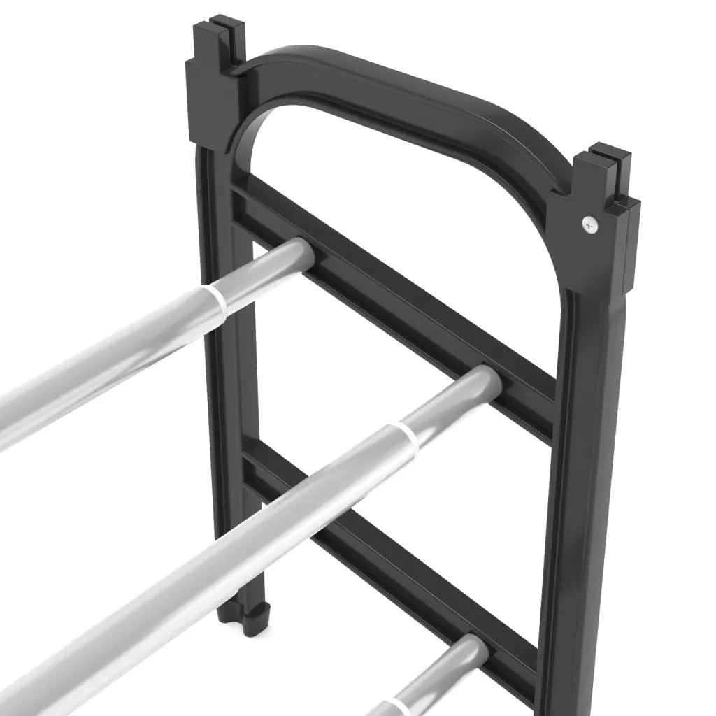 Scarpiera Estensibile a 2 Ripiani-Scaffale per scarpe 119x24x37 cm
