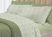 Completo Lenzuola Letto 100% Cotone Italy 3027 Disegno Henry - Singolo - Verde