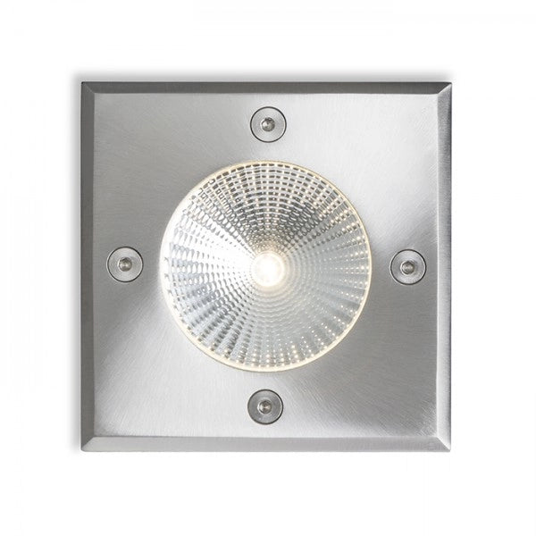 Faretto RIZZ SQ 105 acciaio inossidabile 230V LED 3W 96Â° IP65 3000K