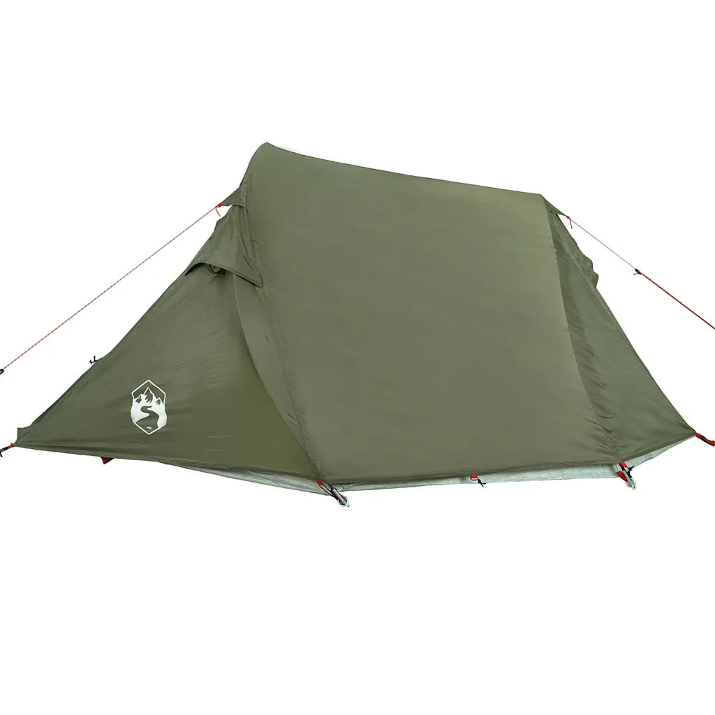 vidaXL Tenda da Campeggio a Tunnel 3 Persone Verde Oliva Impermeabile