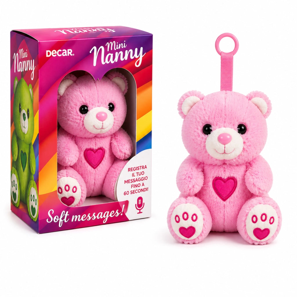 Orsetto Peluche con Registrazione Vocale, 12 cm, Portachiavi, 6 Colori, Regalo per Bambini Orsetto Peluche con Registraz