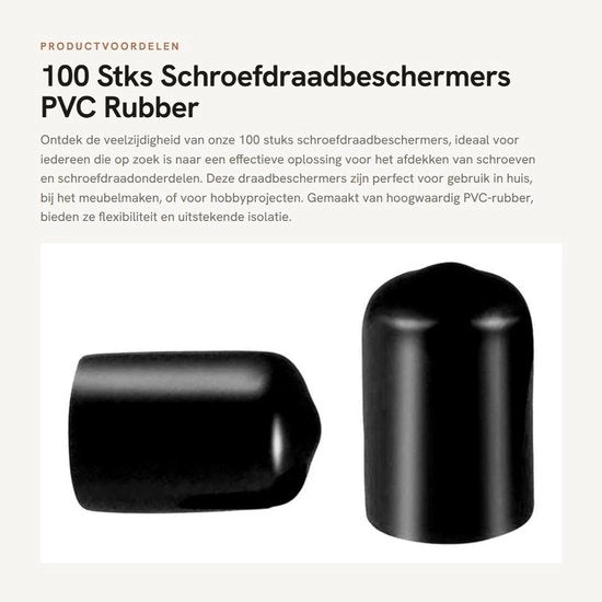 Set di Protezioni per Cavi 100 pezzi - PVC-Rubbo - Bocchetta Rondola - Copertura di Fine - Protezione contro gli Shock - Dimensioni 20x12mm - Copertura di Fine a Viti