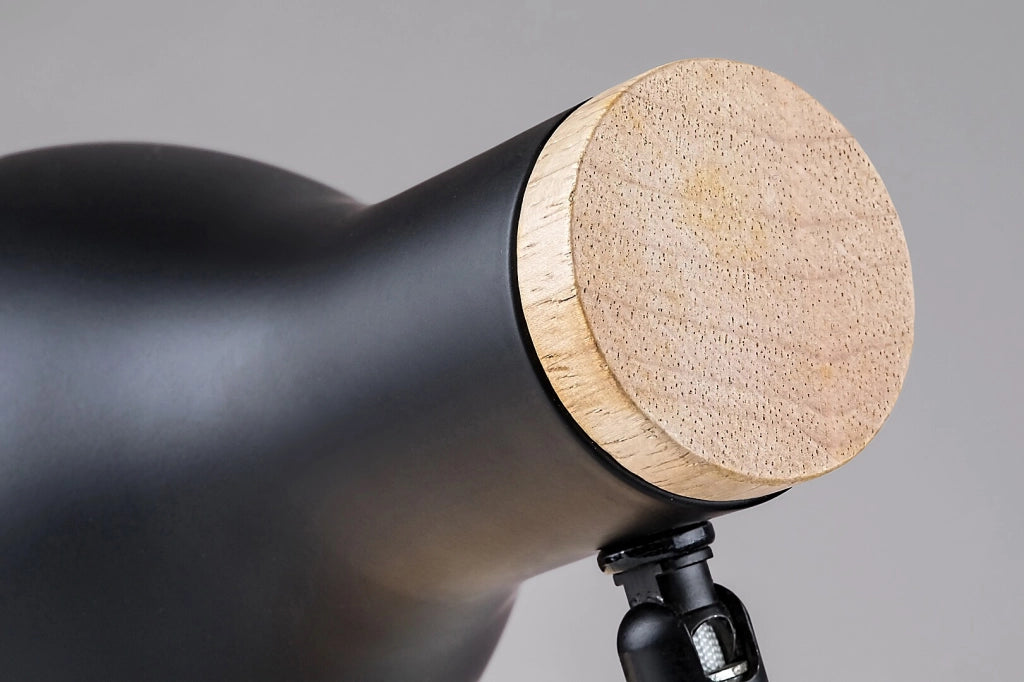 Lampada scrivania base legno nero opaco E14 Ferb Rabalux 74002
