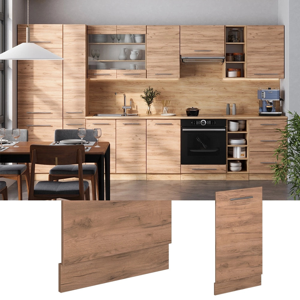 Pannello frontale della lavastoviglie Fame-Line Rovere dorato/Rovere dorato 45 cm senza piano di lavoro Vicco