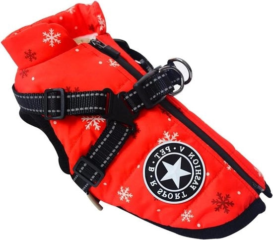 Giubbotto da Cane Estivo per Cani Piccoli e Medi - Impermeabile e Riflettente - Giubbotto da Cane per Bambini - Abbigliamento da Cane per Inverno - Modello Snowflake - Dimensione XL.