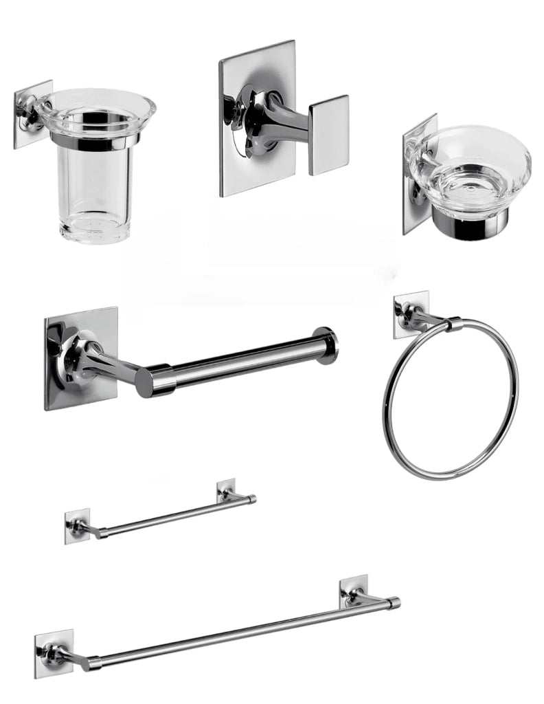 Set da 7 accessori a muro GEDY linea Wizard cromato