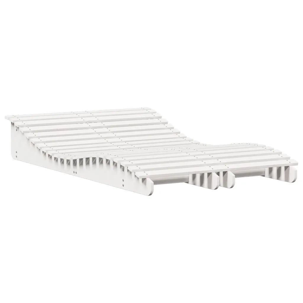 Lettini Prendisole 2 pz | Sdraio da giardino | Lettino da sole Bianchi 205x60x31,5 Legno Massello Pino