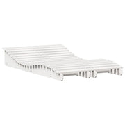 Lettini Prendisole 2 pz | Sdraio da giardino | Lettino da sole Bianchi 205x60x31,5 Legno Massello Pino