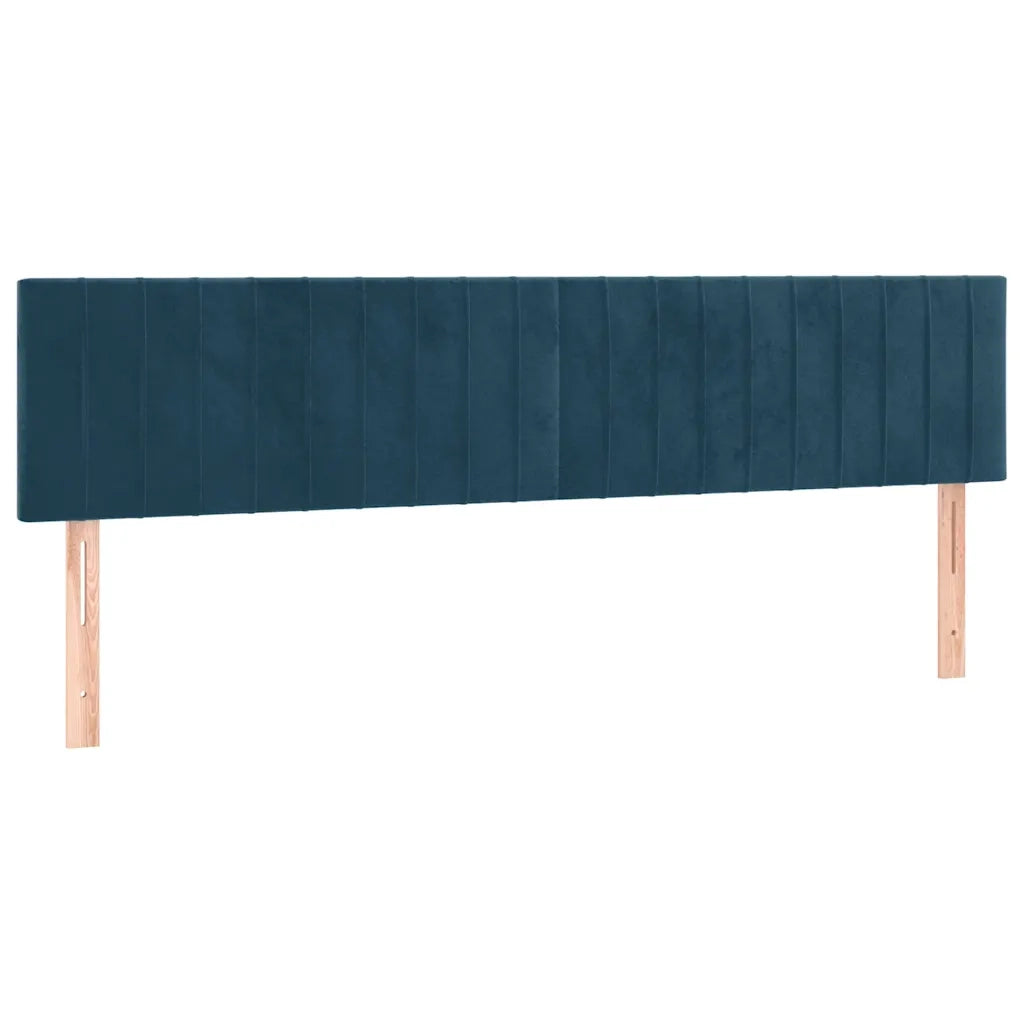 Giroletto a Molle con Materasso Blu Scuro 200x200 cm in Velluto 3141447