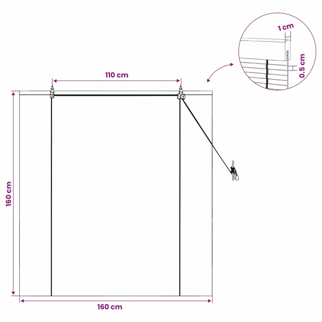 Tenda a rullo Marrone 160 x 160 cm Bambù 42039746