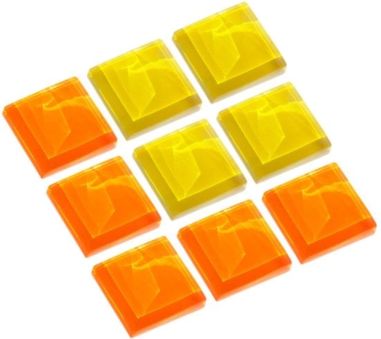 Gioco di magneti Regalo di Cibo, Formaggio e Uova • Magnetici decorativi per whiteboard forti • Regalo per collega, genitore, insegnante • 20x20x3mm • Amber