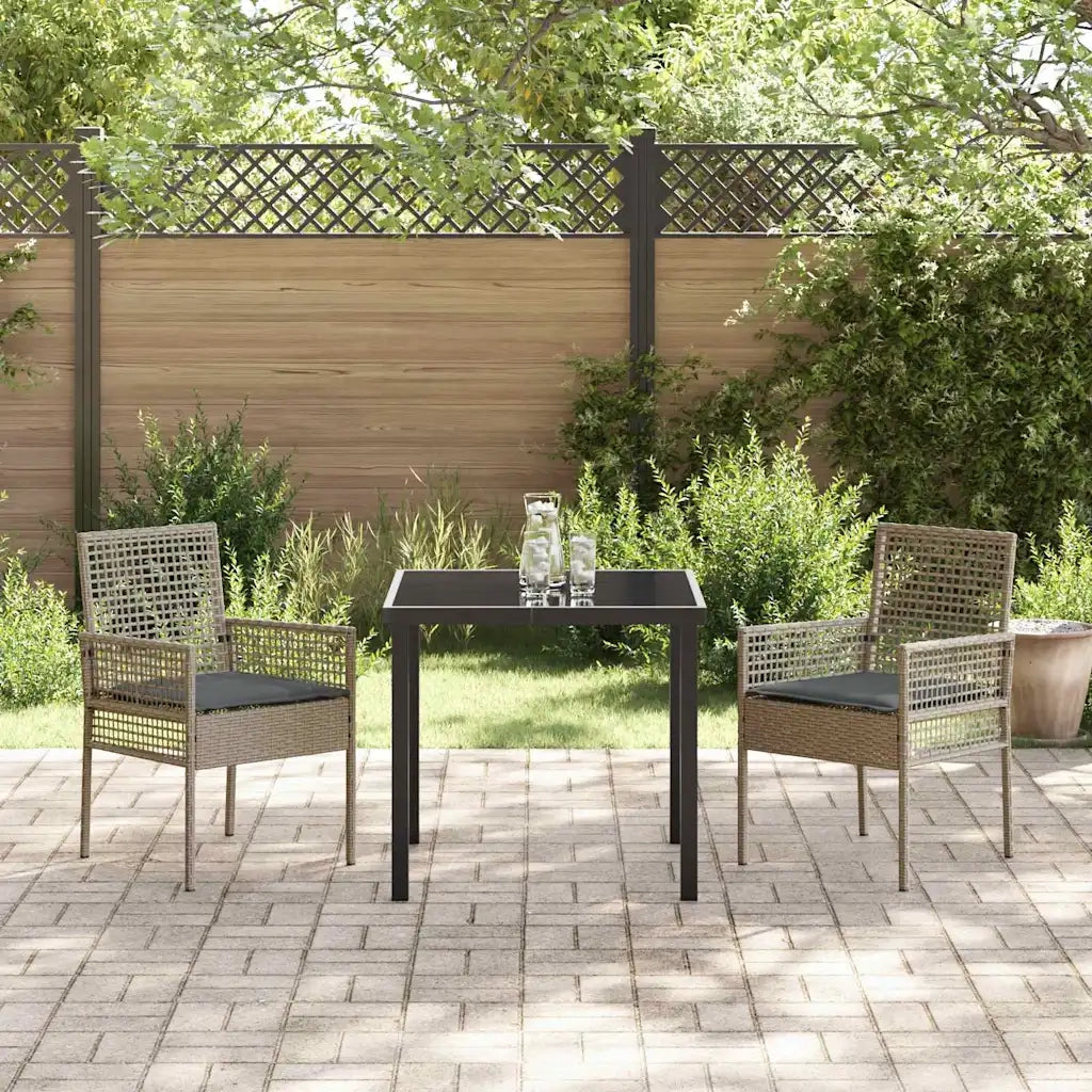 Sedia da Giardino 2 pz | Sedie da Esterno Grigio 55 x 53 x 85 cm polyrattan