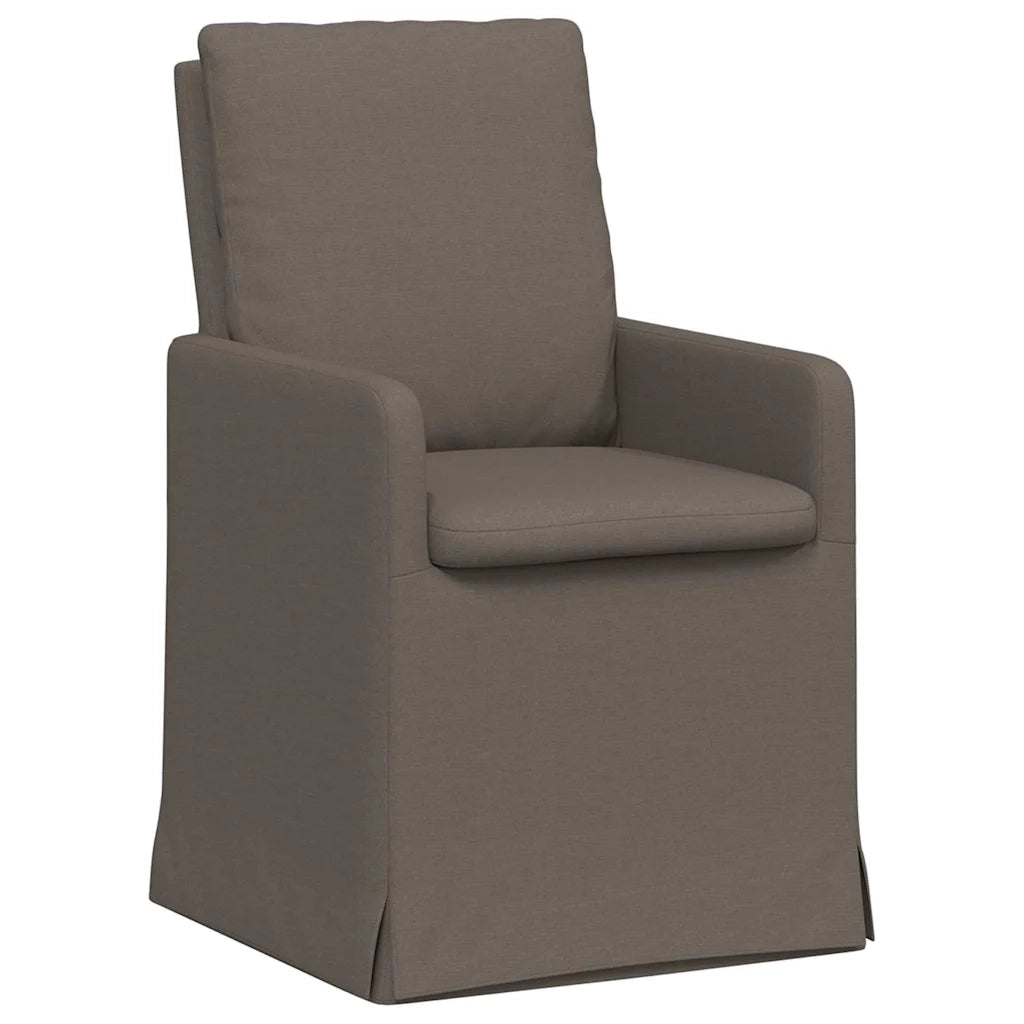 Sedie da pranzo 2 pcs Grigio chiaro 57 x 67 x 98 cm Tela 42017914