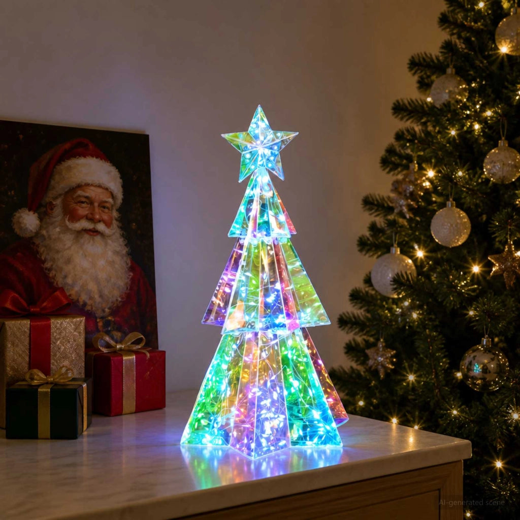 Albero di Natale LED iridescente prismatico Multicolore 42056636
