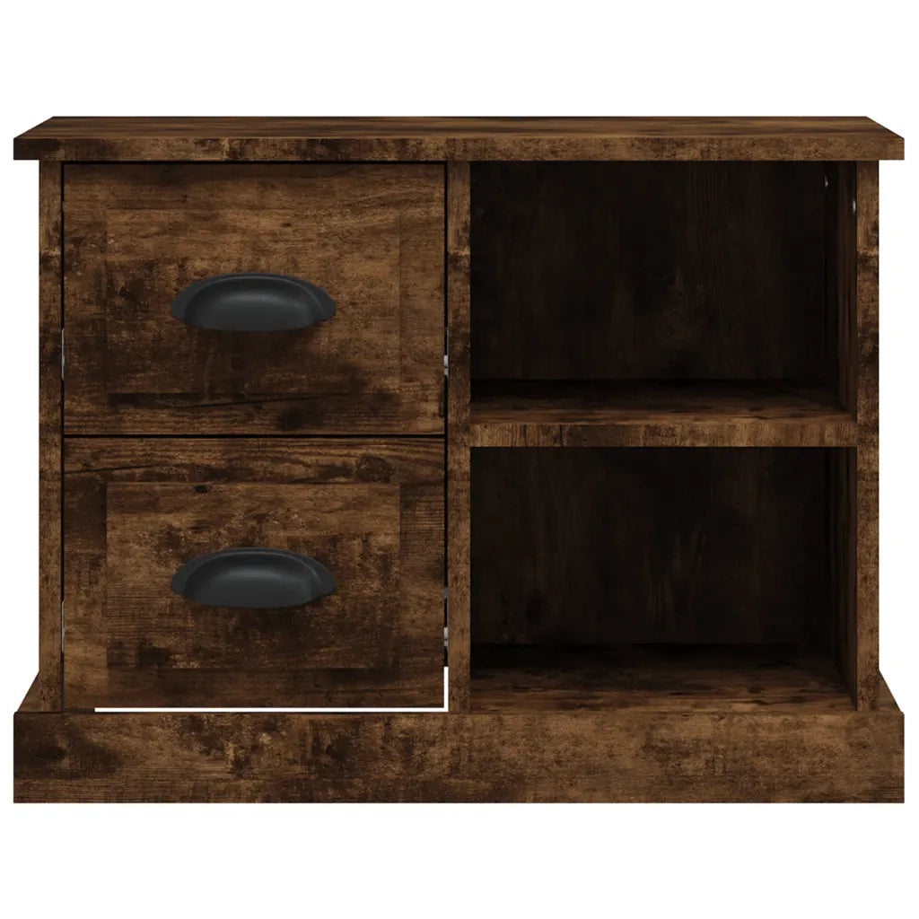 Comodino-Tavolino da notte Rovere Fumo 60x35,5x45 cm