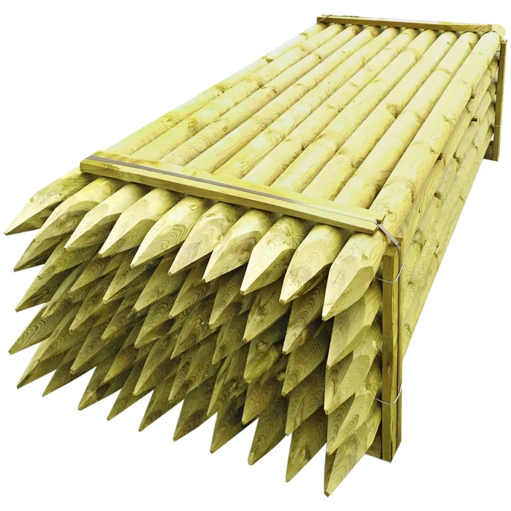 Pali Appuntiti Recinzione 50 pz Legno Impregnato 10x240 cm 42520