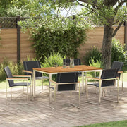 Set da Pranzo per Giardino 7 pcs Legno di Acacia Massello 3334816