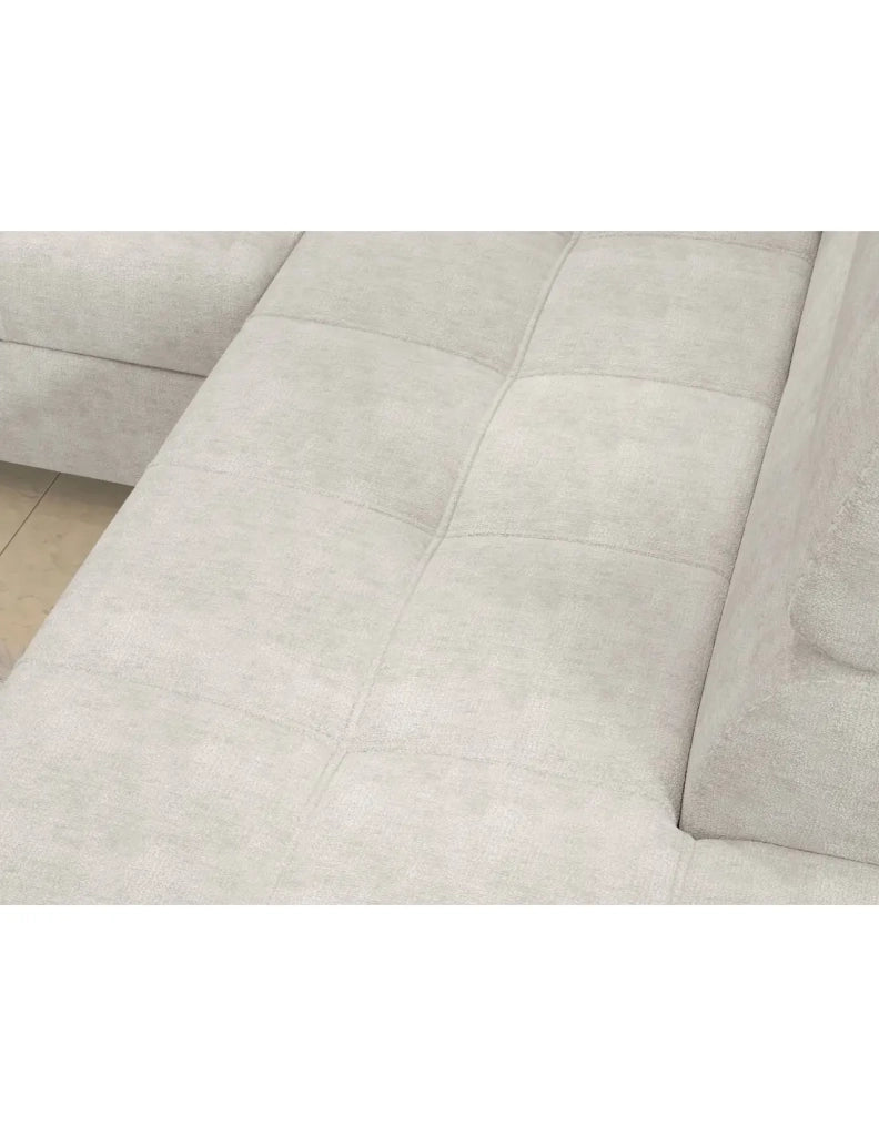 Divano angolare convertibile PALAZZO 4 posti beige – angolo sinistro con baule