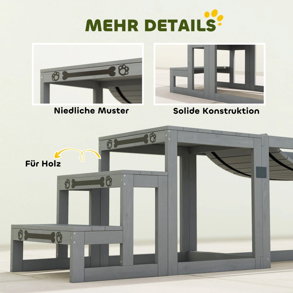 Set Agility per Cani ¨C zephmum ¨C Grigio, Legno di Abete, 117x50x56 cm