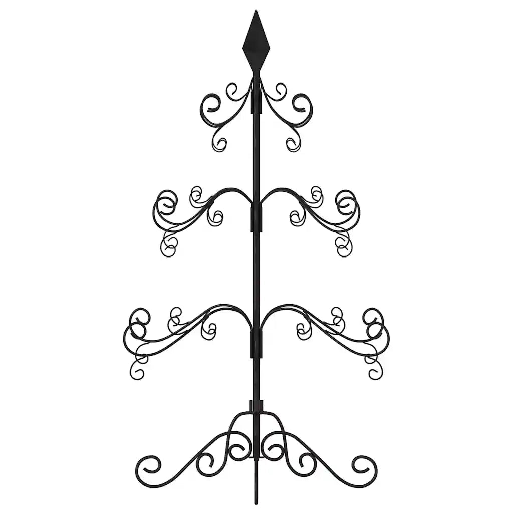 Albero di Natale Decorativo in Metallo Nero 90 cm 359606