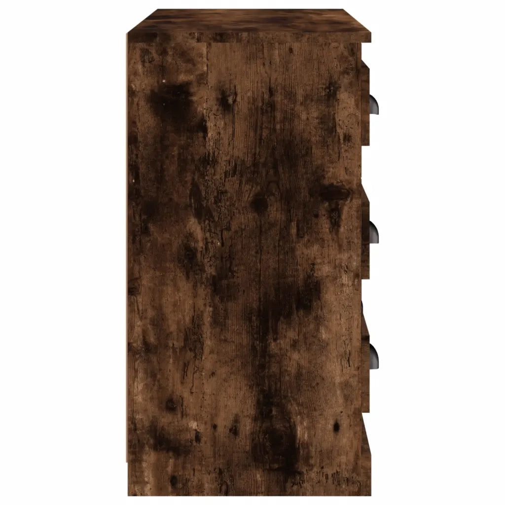Credenza Rovere Fumo 70x35,5x67,5 cm in Legno Multistrato 816437
