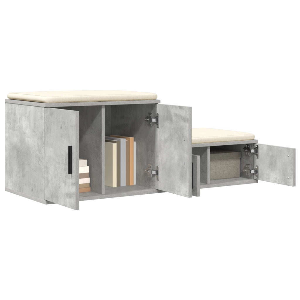Armadio di stoccaggio  Grigio cemento 118x41x40 cm Legno ingegnerizzato