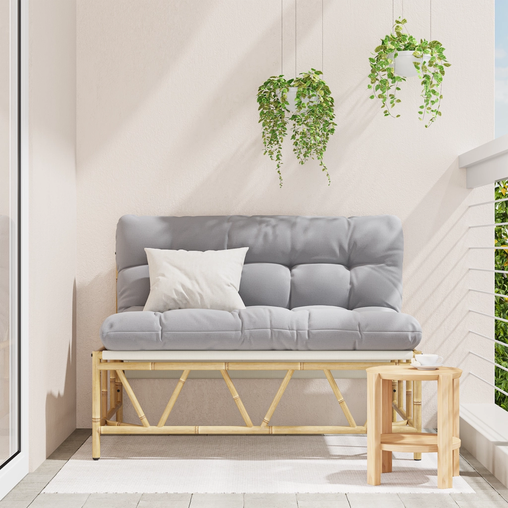 Panca da giardino con cuscino 110x80x71 cm acciaio