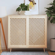 Ante con Design a Reticolo 2 pz 59,5x99 cm in Legno di Pino 372798