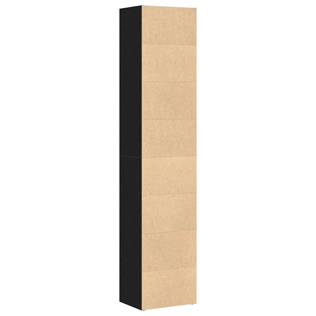 Libreria Rovere Nero 40x30x189 cm Legno Massello di Acacia 862469