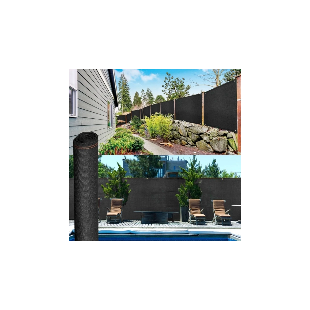 IDMarket - Rete ombreggiante 1,8x10m, telo rotolo per recinzione giardino 220g/m², nero