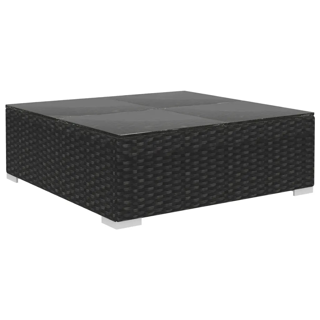 Set Divani da Giardino 12 pz con Cuscini in Polyrattan Nero cod mxl 35478