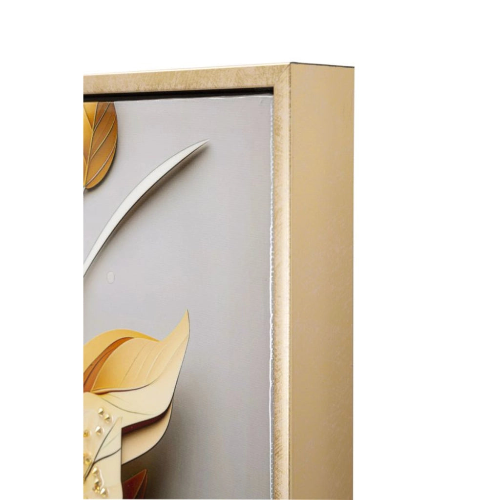 Stampa su Tela Fiori 72, Multicolore, Legno, 42x3,5x62 cm