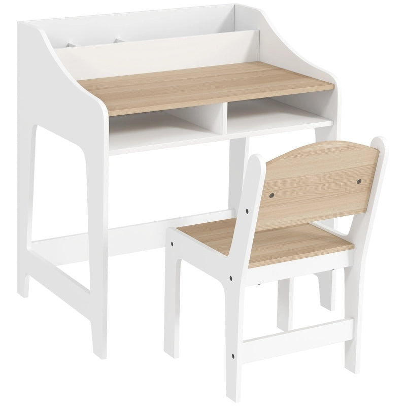 SCRIVANIA per bambini con sedia, 60x48x68 cm, legno, colore naturale