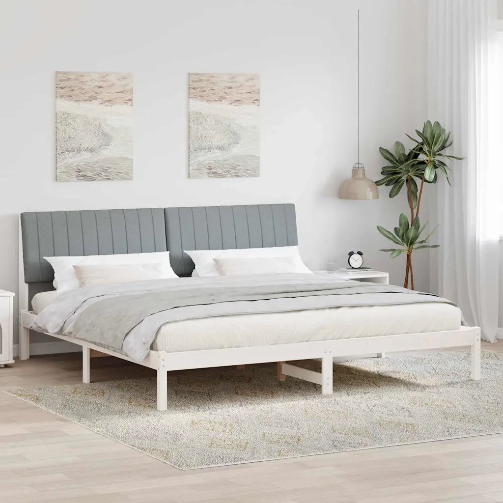 Struttura del letto Bianco 200 x 200 cm Pino massello 3394402