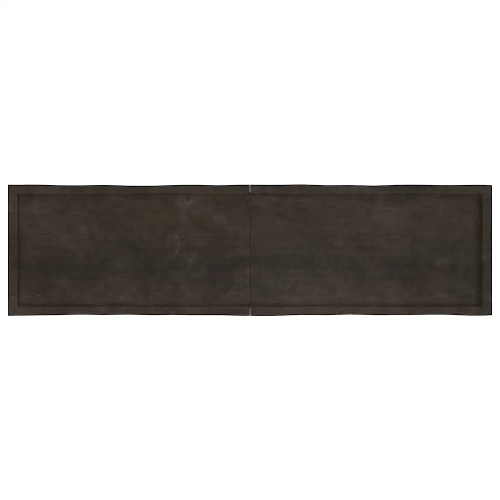 Piano Tavolo Marrone Scuro 200x50x(2-4)cm Rovere Non Trattato 364048