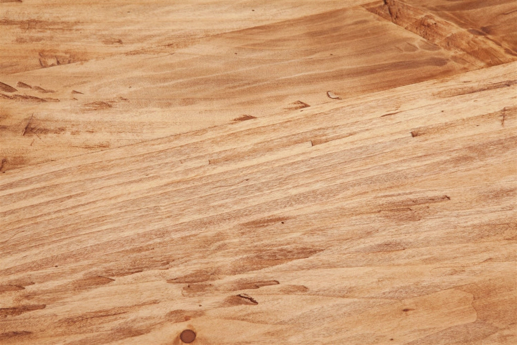 Biscottini Tavolino da fumo Country in legno massello di tiglio finitura naturale L70xPR70xH45 cm. Made in Italy