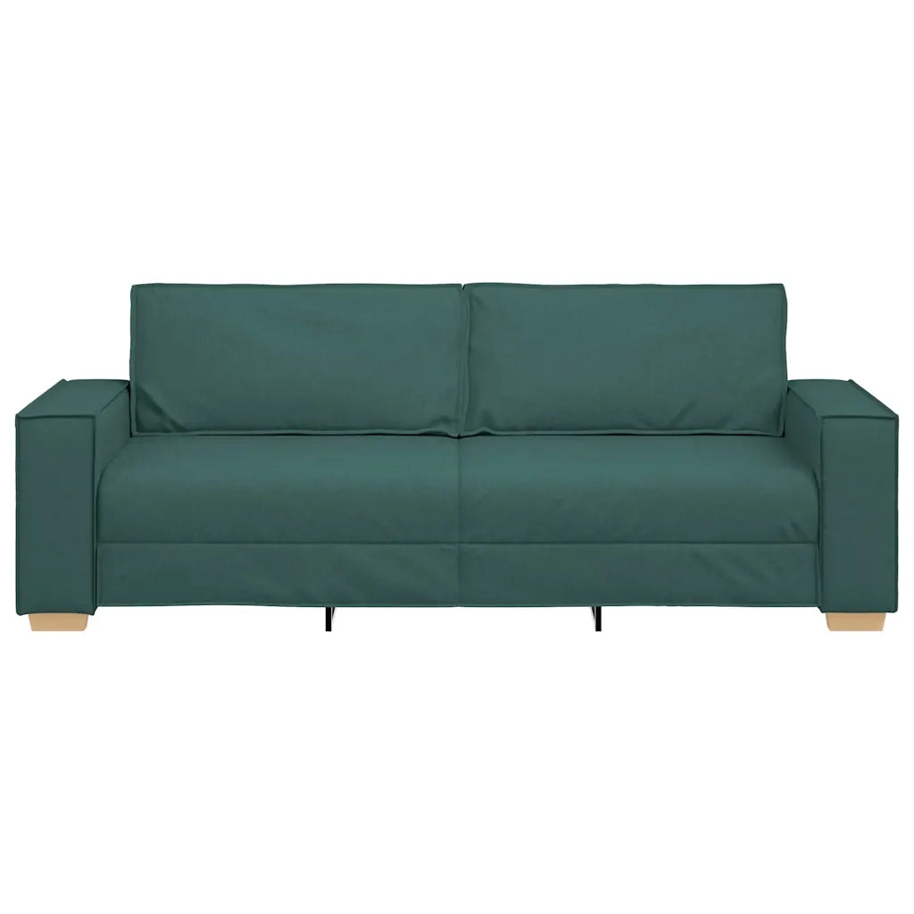 Divano 3-Persone Verde Scuro 220 cm Tessuto 4104995