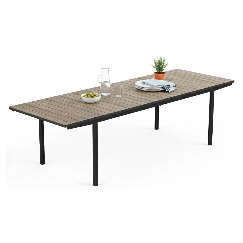 Hannibal, Tavolo da Esterno 12 Posti, 267x90x76h cm Marrone Noce