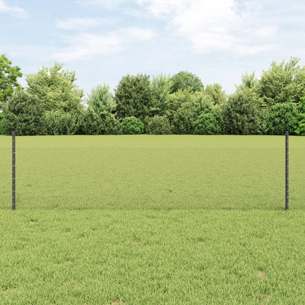 Posti per Recinto  11 pz U-Channel Grigio 60 cm Acciaio
