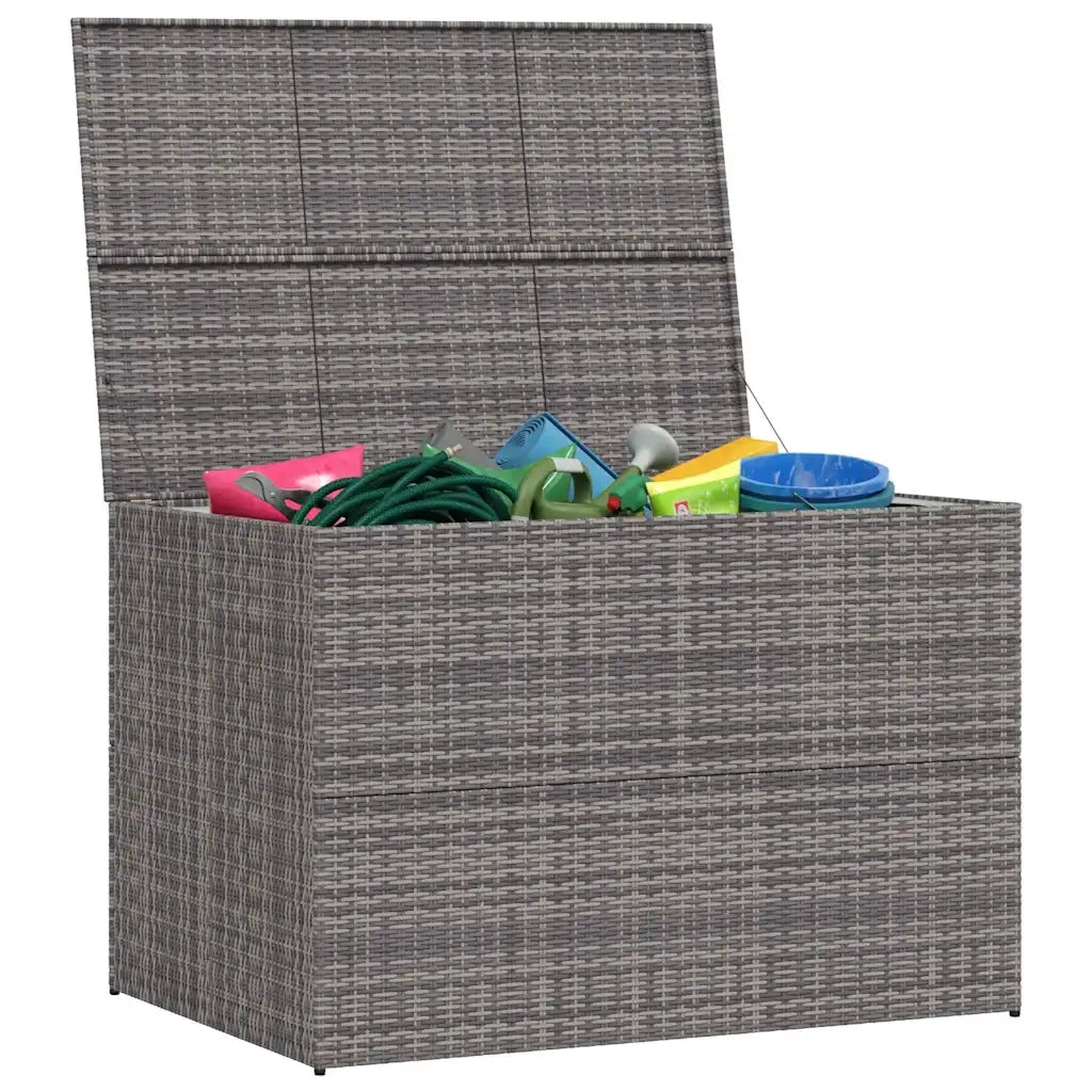 Baule da Giardino Grigio 150x100x100 cm in Polyrattan 46467