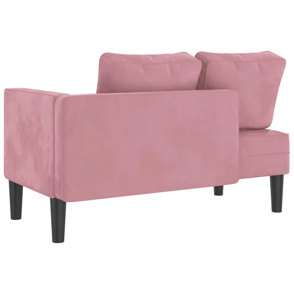 Chaise Lounge | Sedia a Sdraio con Cuscini Rosa in Velluto CFW1028421