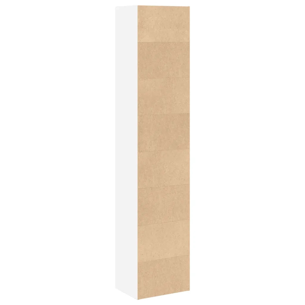 Libreria-Scaffale per Libri-Mobile di Stoccaggio Bianca 40x30x189 cm in Legno Multistrato