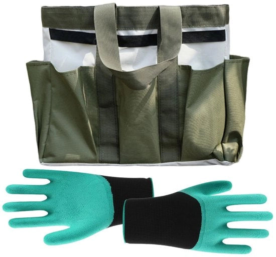 Manici per giardinaggio verde frutta - Set di attrezzi per giardinaggio - Borse per giardinaggio - Scaffale per attrezzi da giardinaggio - Tela di oxford duraturo - Dimensione 26 cm