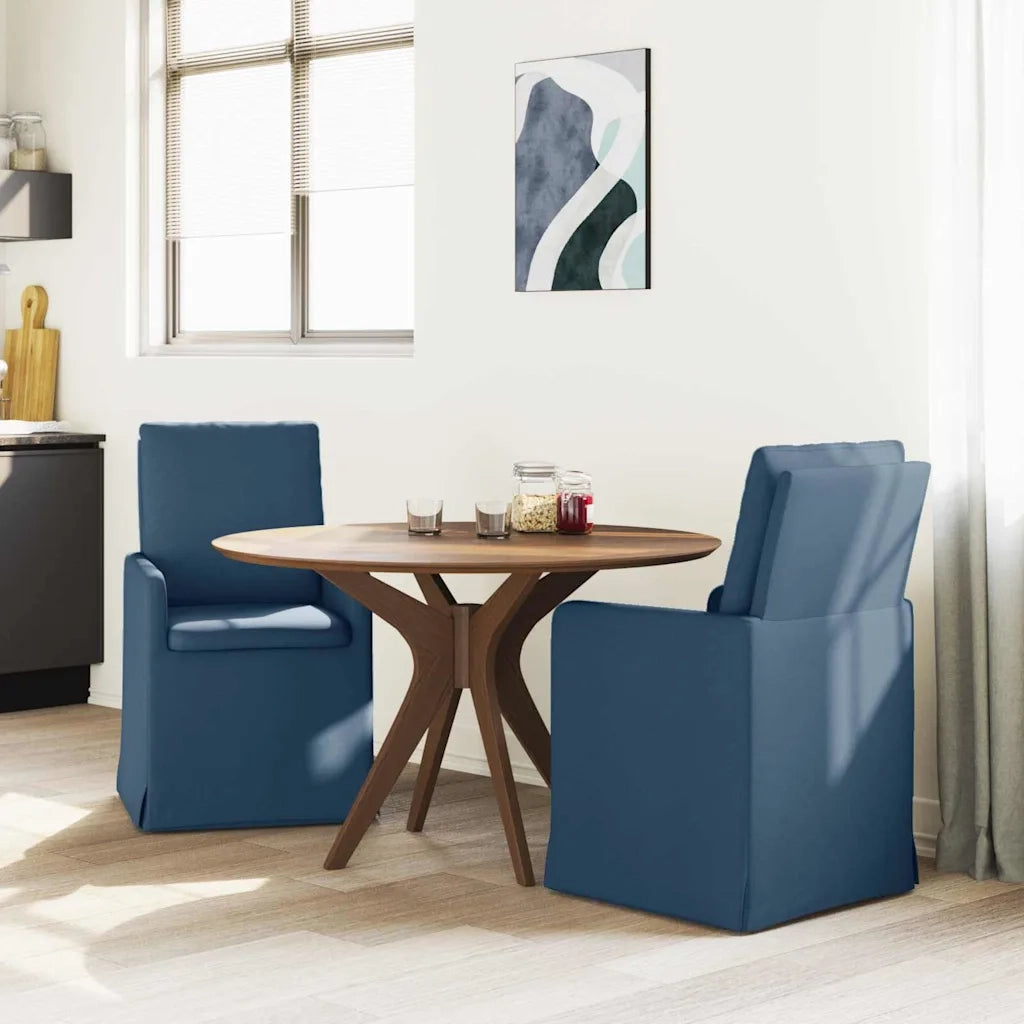 Sedie da pranzo 2 pcs Blu 57 x 67 x 98 cm Tessuto 42017924