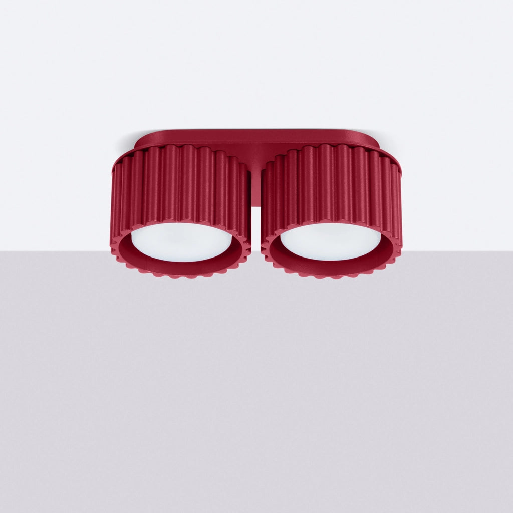 Plafoniera moderna bordeaux ovale 21cm 2xGX53 VISTAO