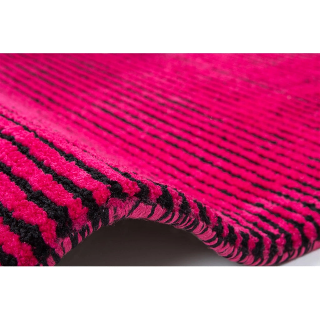 Tappeto moderno Jade in mix di poliestere e cotone rosso