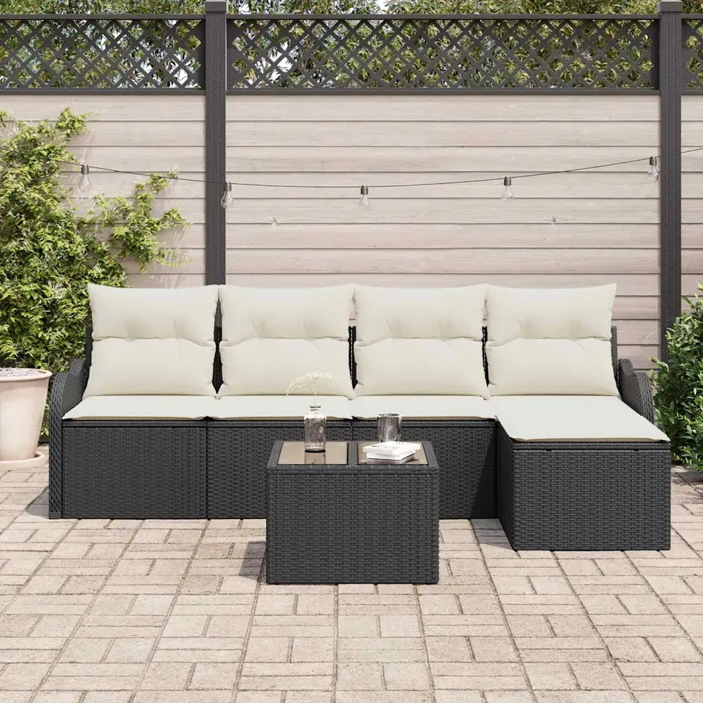 Set Divano da Giardino 6 pcs Marrone polyrattan 3354336