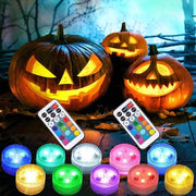 Decorazioni - Piccole Lampade Acquatiche con Batteria a Lunga Durata 10 pezzi Luminarie per Vasca, Piscina, Lampioncini, Pompon, Decorazione Natale Sottomarina